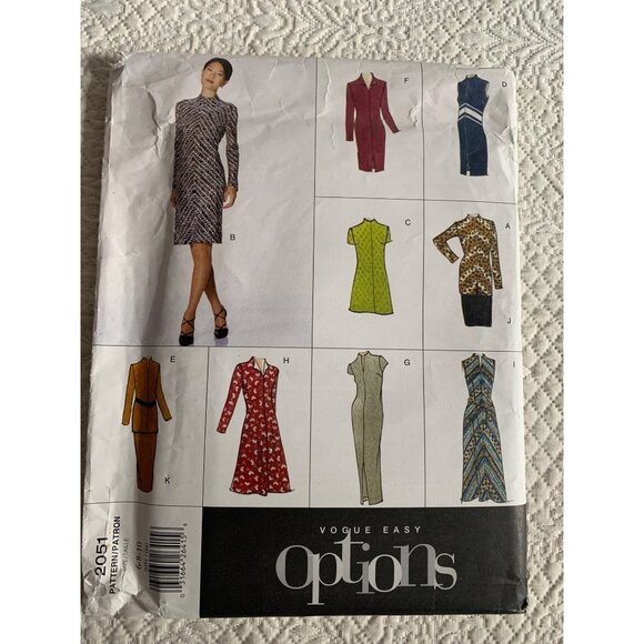 Vogue Misses Dress Sewing Pattern 2051 Sz 6 - 10 - Uncut - Picture 1 of 9